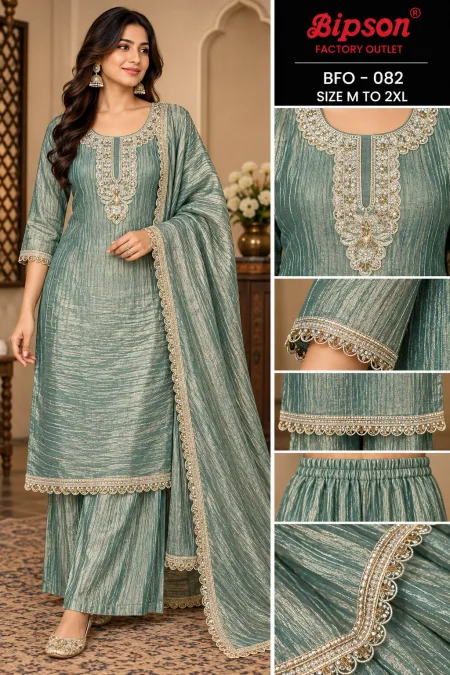 Bfo 082 By Bipson Premium Salsa Kurti With Bottom Dupatta